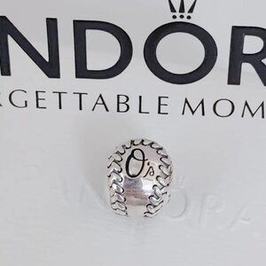 Pandora Baltimore Orioles Baseball Charm S925 Silver with box